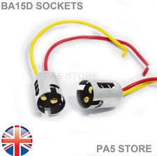 2x BA15D Light Bulb Socket