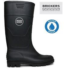 MENS SLIP ON RUBBER WATERPROOF RAIN WORK WELLINGTONS WELLIES BOOTS SHOES SZ