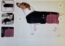 Cosipet Dog Kilt Royal Stewart Red Tartan Hand Pleated  Sz 20” -50 cm England