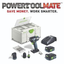 Festool 576875 TXS 12 2,5-Set 12V Cordless Drill Kit Brushless 2x2.5Ah Batteries