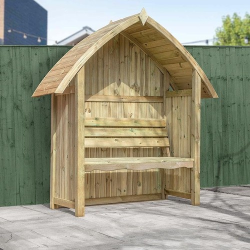 Arch top wooden - wooden, arbour