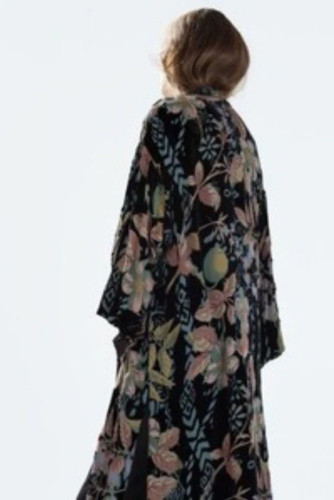 Zara floral velvet black - zara,