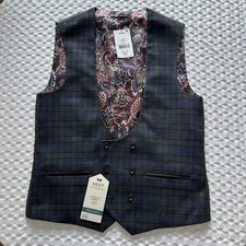 Men’s Next Tailoring Tartan Waistcoat 36R ~ New