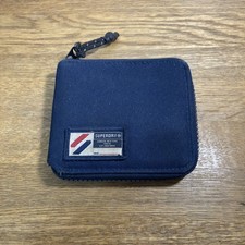 Superdry men's blue canvas bi-fold wallet