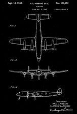1943 - Lockheed Constellation Airplane #2 - H. L. Hibbard - Patent Art Poster