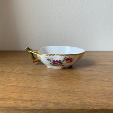 Royal Copenhagen Saxon Flower Leaf Dish w handle 4/1601 1stQ Excellent 1894-1900