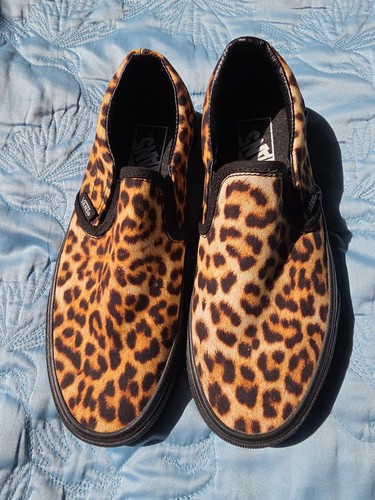 Vans leopardprint slip ons - vans,