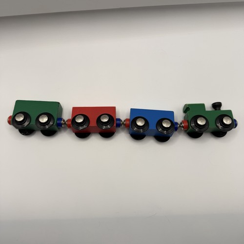 Wooden train track engine - train,