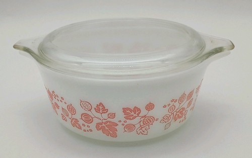 Pyrex pink gooseberry 2 - pyrex, 1/2