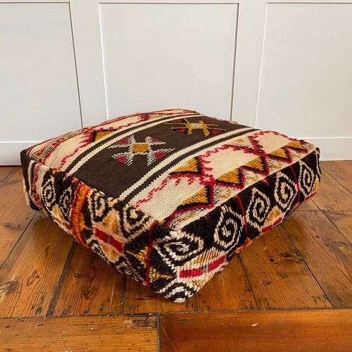 Vintage kilim floor cushion - kilim,