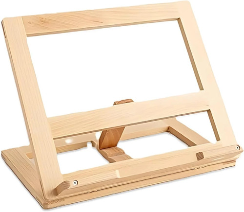 Wooden recipe book stand - recipe,