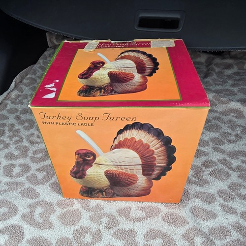 Vintage turkey soup tureen - turkey,