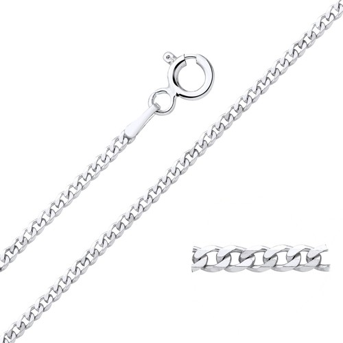 Sterling silver curb chain 2mm - sterling,