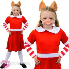 GIRLS PIG COSTUME ANIMAL TV CHARACTER WORLD BOOK DAY CHILDRENS FANCY DRESS