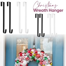 2pcs Wreath Christmas Hook Over Door Hanger Xmas Decoration Strong Metal Holder