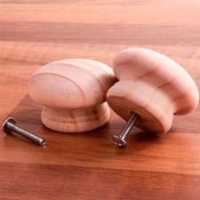 Pine Knobs Unlaquered Threaded with Insert 25mm - 50mm 10 Pack
