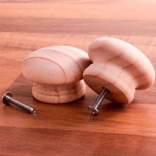 Pine knobs unlaquered threaded - pine,