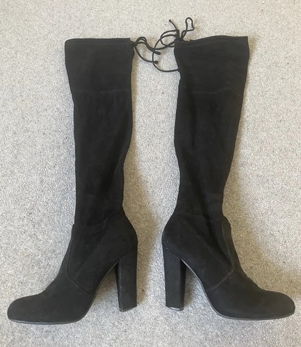 Black suede over knee - knee, boots