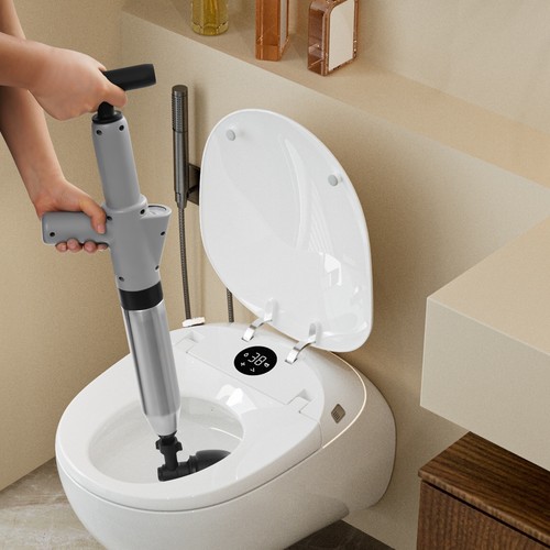 Stainless steel toilet - steel, plunger