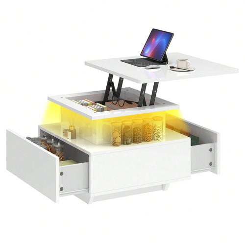 High gloss led coffee table - high,