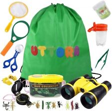 Kids 22 Pcs Outdoor Explorer Kit Binoculars Compass Magnifier Butterfly Net etc