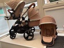 Icandy Peach Double Butterscotch 2 seats 1 carrycots