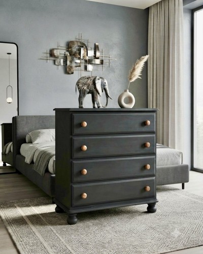 Vintage solid pine chest - vintage,