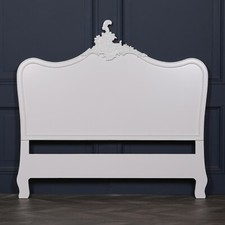 French Style White 5ft King Size Shabby Chic Freestanding Headboard
