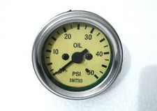 Smiths Replica 52 mm Mechanical 50 psi Oil Pressure Gauge Cream Face