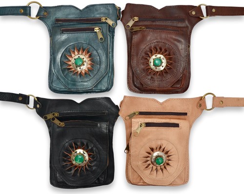 Organic leather hip bag bumbag - bag,