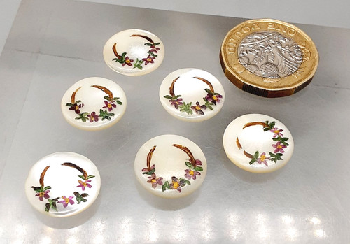 Vintage hand painted floral - hand,