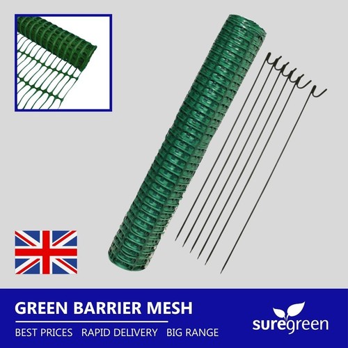 Green plastic safety barrier - green,