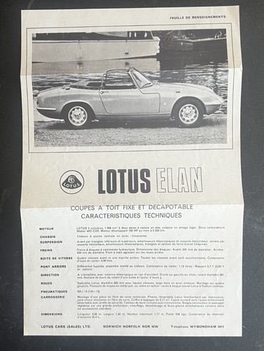 Lotus elan 2 - &, flyer