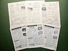 Vintage Job Lot SOBELL Portable Transistor Radio Service Sheets 1960s/70s