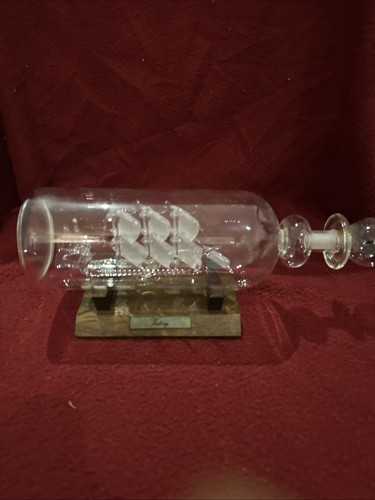 Glass ship bottle hms - glass, a