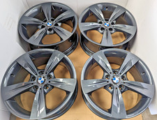 4x GENUINE GUNMETAL BMW 3 4 X3 X1 SERIES E90 E91 E92 F30 F31 18" ALLOY WHEELS