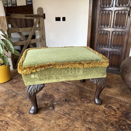 Retro small green velour - ,