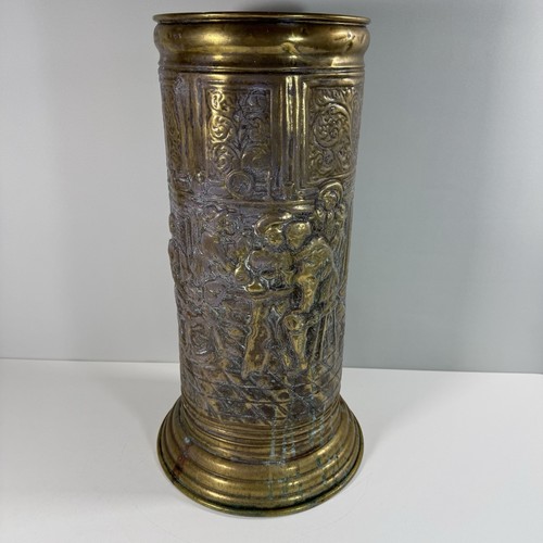 Antique brass relief umbrella - antique,