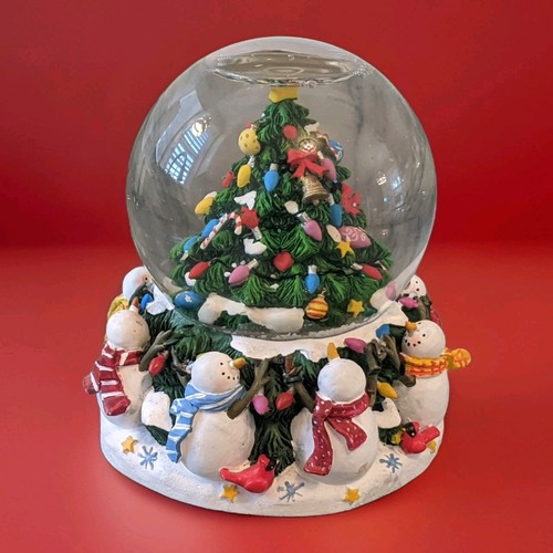 Vtg musical snow - snow, globe