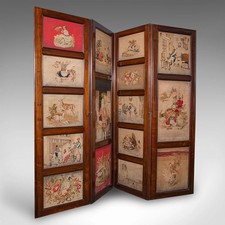 Large Antique 4-Panel Privacy