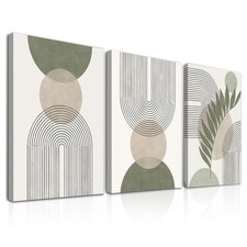 3Pcs Framed Boho Abstract Wall