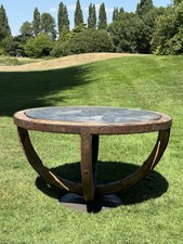 Rustic Round Wooden Coffee