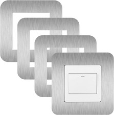 4 Pcs Light Switch Cover Plates,Light Switch Surround,Surround Single Light Swit