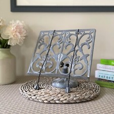 Grey Cook Book Stand Rustic
