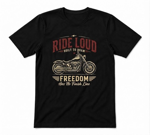 Ride loud motorcycle graphic - ride,