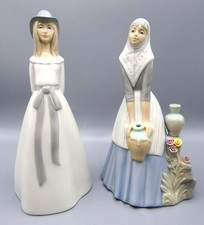 Porcelanas Miquel Requena Pilar & Rosa Spanish Porcelain Figurines Pair