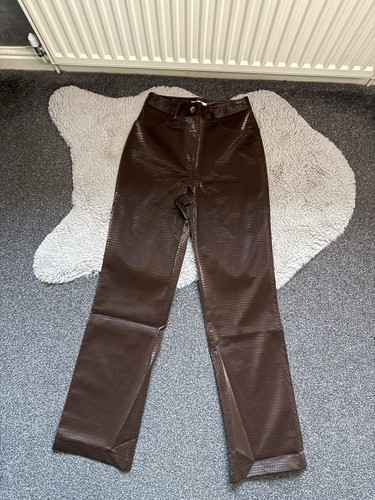 Brown topshop faux leather - brown,
