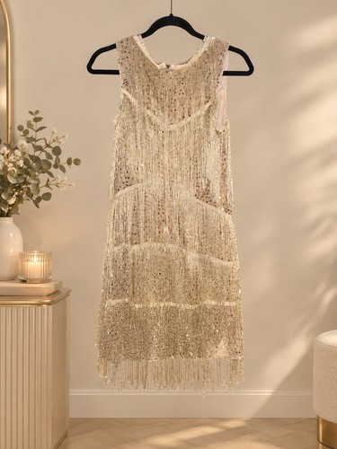 Gold sequin dress peaky - sequin,