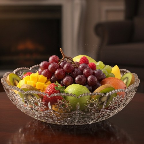 Glass bowl large heavy clear - large,