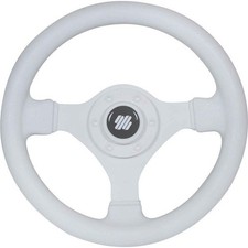 Ultraflex 280mm Soft Grip STEERING WHEEL in WHITE Boat Outboard Cruiser